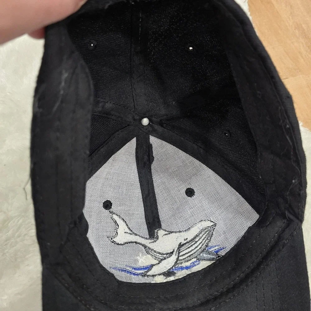 Ensenada Baja Mexico Whale Souvenir‎ Baseball Cap Hat - Black - Embroidered